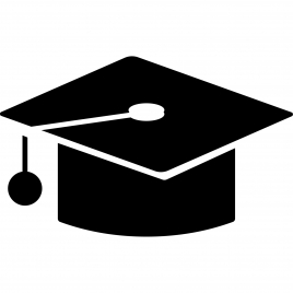 graduation cap sign icon dark silhouette geometric sketch