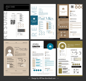 graphic designer cv template elegant flat layout