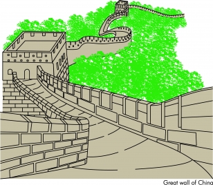great wall of china vector