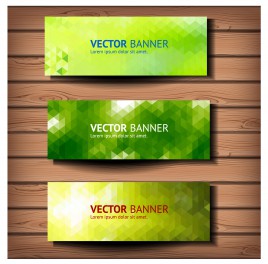 green abstract banner