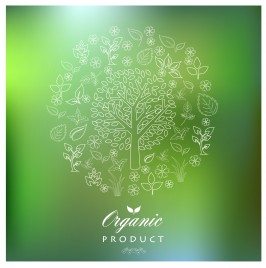 green organic tree product concept