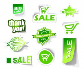 green sale tags