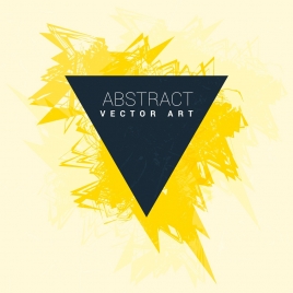 grunge abstract background yellow handdrawn decor triangle shape