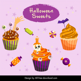 halloween backdrop cupcakes skull candies