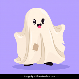 halloween costume icon cute ghost sketch cartoon design