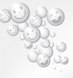 happy emoticon background cute funny facial rounds