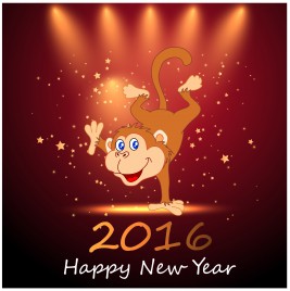 happy monkey year 2016