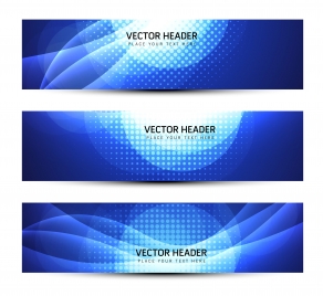 header banner blue abstract background