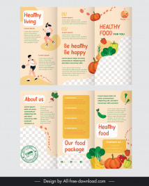 healthy diet  brochure template elegant tri fold design
