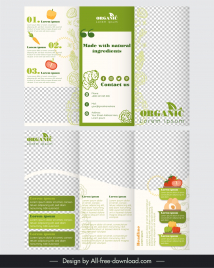 healthy food diet tri fold brochure template elegant checkered foods