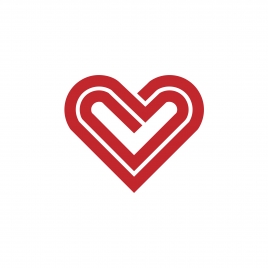 heart icon vector logo