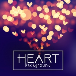hearts background sparkling bokeh design