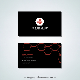 hexagon shaped business card template elegant dark design