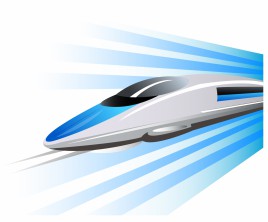 High-speed train on hovercraft