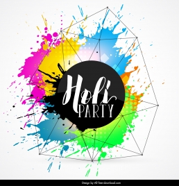 holi party background colorful scattered grunge decor