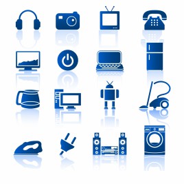 Home appliances icon set