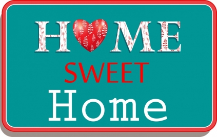 home sweet home background heart text ornament
