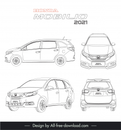 Honda mobilio 2021 car models advertising template modern different ...