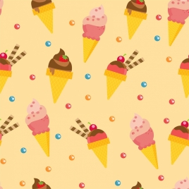ice cream background colorful repeating decoration