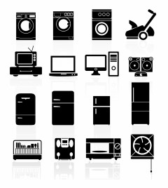 icons set home devices