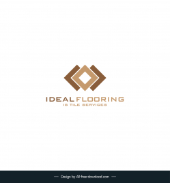 ideal flooring is tile services logo template flat symmetric geometry decor