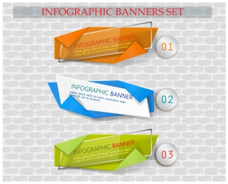 infographic banner sets with modern style illustration