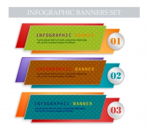 infographic banners set with 3d design style