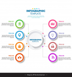infographic circle template elegant modern symmetry