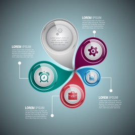 infographic design colorful vortex style modern shiny decoration