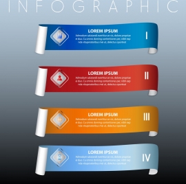 infographic design elements multicolored horizontal roll decor