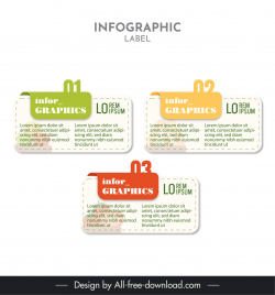 infographic label template design elements elegant modern labels