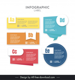 infographic label templates elegant shapes