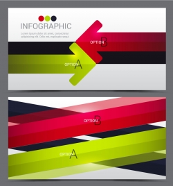 infographic template with colorful arrows background