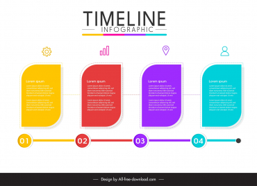 infographic timeline template elegant modern flat