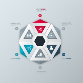 infographic vector design with geometric connection
