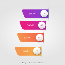 infographics template bright elegant tags decor