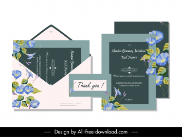 invitation card template elegant floral decor