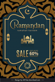 islam sale poster template elegant luxury muslim elements decor