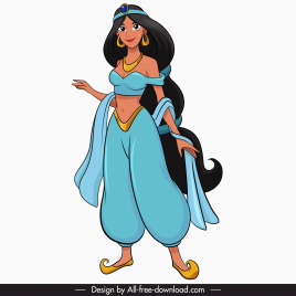 jasmine cartoon character icon cute cartoon design