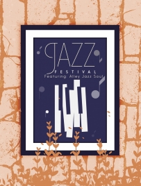 jazz music banner picture frame icons classical design