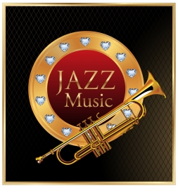 jazz music symbol vector illustration with yellow saxophone
