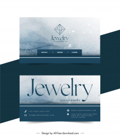 jewelry business card templates elegant contrast
