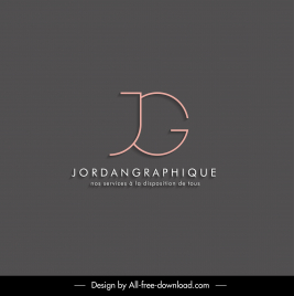 jordan graphique logotype flat simple texts outline
