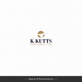 k kutts logo circle flats undergarment store catering to men women and children flat texts underwear sketch