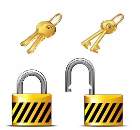 key and lock set
