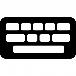keyboard sign icon flat contrast geometric decor