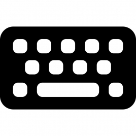 keyboard sign icon flat contrast geometric silhouette design