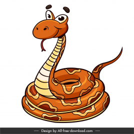 king cobra icon handdrawn cartoon sketch