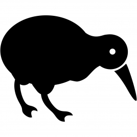 kiwi bird flat silhouette logo icon