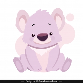 koala icon cute handdrawn cartoon sketch